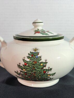 Cuthbertson RARE Original Christmas Tree Sugar Bowl & Lid  Vintage